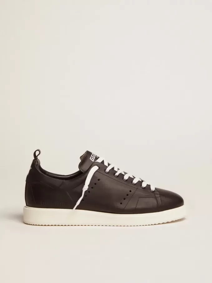 Herren-Sneaker „Starter” aus Leder mit Stern-Print auf der Fersenlasche