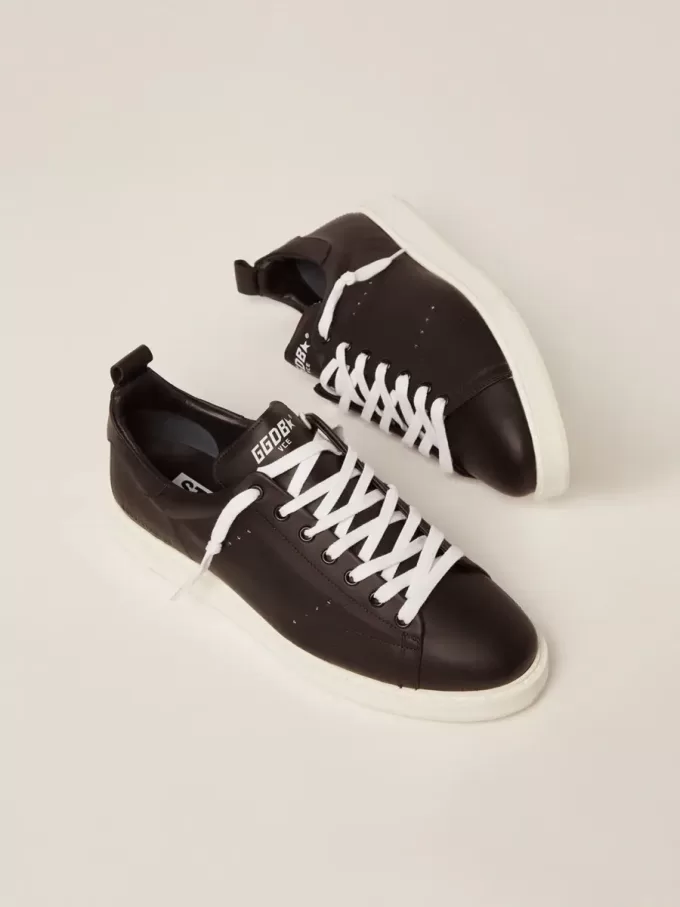 Herren-Sneaker „Starter” aus Leder mit Stern-Print auf der Fersenlasche