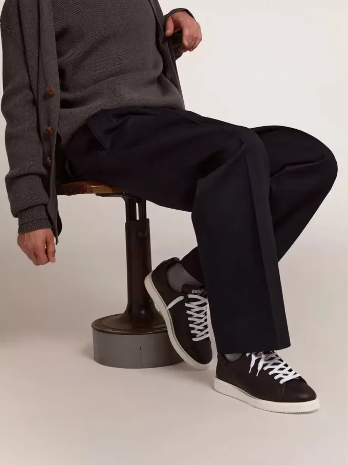Herren-Sneaker „Starter” aus Leder mit Stern-Print auf der Fersenlasche