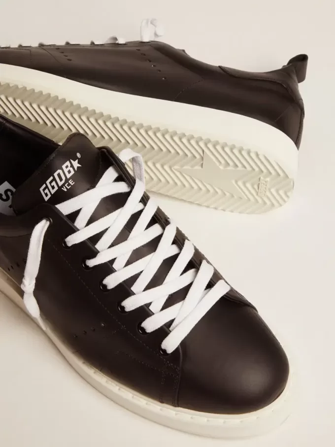 Herren-Sneaker „Starter” aus Leder mit Stern-Print auf der Fersenlasche