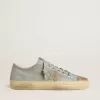 Herren-Sneaker V-Star aus hellblauem Canvas mit taubengrauem Lederstern