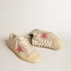 Herren-Sneaker V-Star aus hellgrauem Canvas mit rotem Lederstern