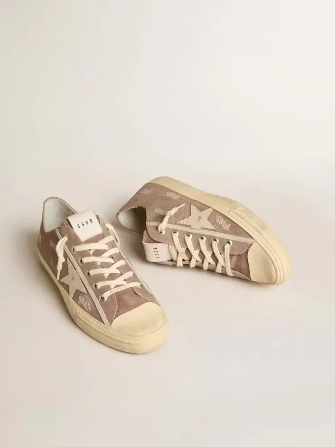 Herren-Sneaker V-Star aus taubengrauem Wildleder mit hellgrauem Lederstern Herren-Sneaker V-Star aus taubengrauem Wildleder mit hellgrauem Lederstern