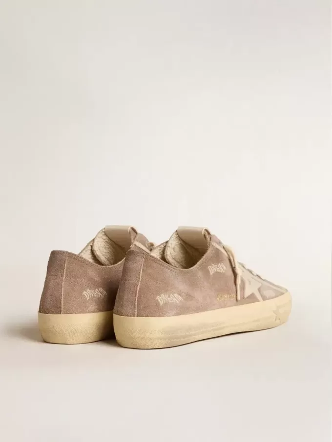 Herren-Sneaker V-Star aus taubengrauem Wildleder mit hellgrauem Lederstern Herren-Sneaker V-Star aus taubengrauem Wildleder mit hellgrauem Lederstern