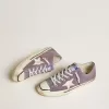 Herren-Sneaker V-Star LAB aus lila Leder und Glitzer mit weißem Stern und silberner Glitzerzunge Herren-Sneaker V-Star LAB aus lila Leder und Glitzer mit weißem Stern und silberner Glitzerzunge