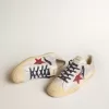 Herren-Sneaker V-Star LTD aus silbermetallischem Wildleder mit rotem Wildlederstern Herren-Sneaker V-Star LTD aus silbermetallischem Wildleder mit rotem Wildlederstern