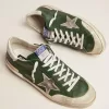 Herren-Super-Star aus grünem Leder und Multifoxing Herren-Super-Star aus grünem Leder und Multifoxing