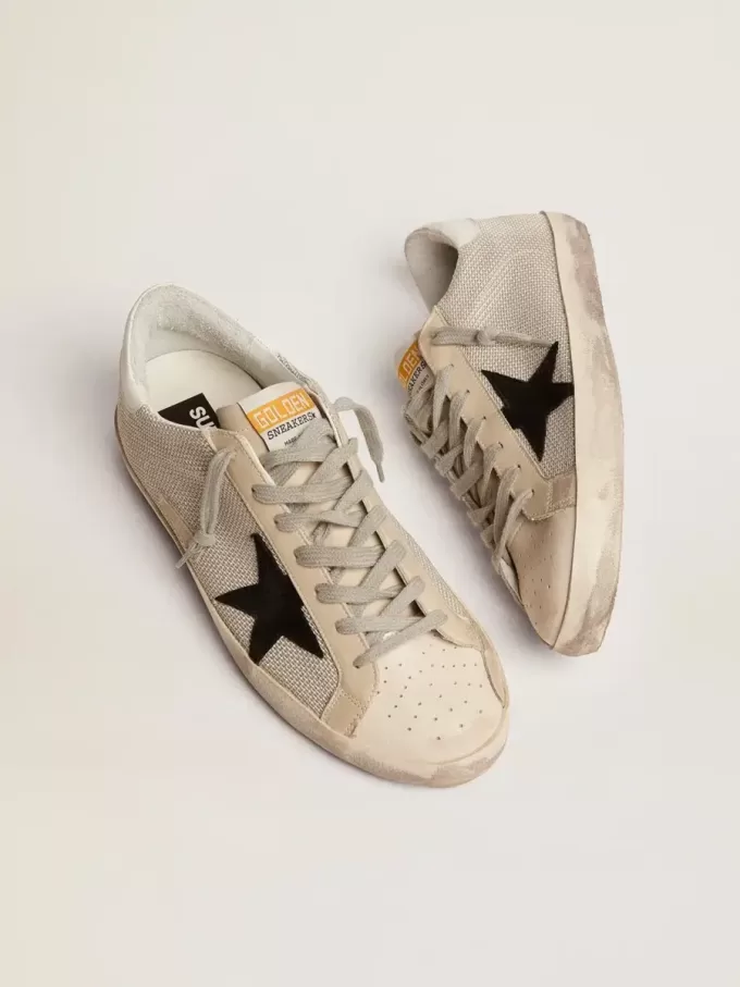 Herren-Super-Star aus Leder mit schwarzem Stern Herren-Super-Star aus Leder mit schwarzem Stern