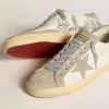 Herren-Super-Star aus Nappa mit eisgrauem Wildlederstern und schwarzer Stickerei Herren-Super-Star aus Nappa mit eisgrauem Wildlederstern und schwarzer Stickerei