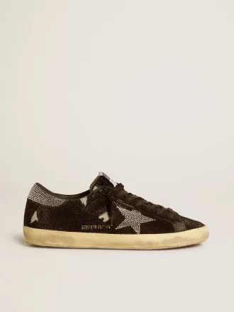 Herren-Super-Star aus Wildleder und Swarovski-Kristallen mit silbernem Stern Herren-Super-Star aus Wildleder und Swarovski-Kristallen mit silbernem Stern