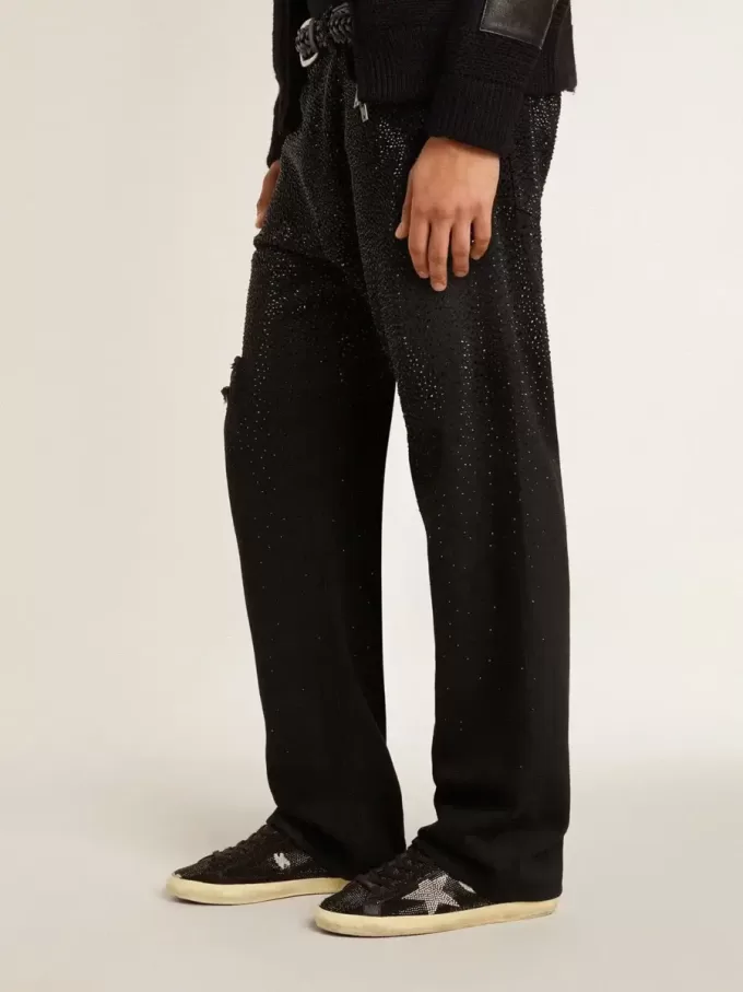 Herren-Super-Star aus Wildleder und Swarovski-Kristallen mit silbernem Stern