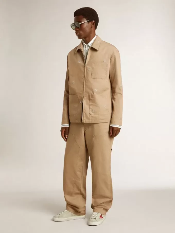 Herren-Super-Star LTD aus grauem Wildleder mit rotem Lederstern