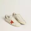 Herren-Super-Star LTD aus Nappaleder mit orangefarbenem Lederstern und tabakfarbenem Wildleder-Fersenlasche Herren-Super-Star LTD aus Nappaleder mit orangefarbenem Lederstern und tabakfarbenem Wildleder-Fersenlasche