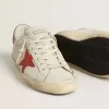 Herren-Super-Star LTD aus Nappaleder mit orangefarbenem Lederstern und tabakfarbenem Wildleder-Fersenlasche Herren-Super-Star LTD aus Nappaleder mit orangefarbenem Lederstern und tabakfarbenem Wildleder-Fersenlasche