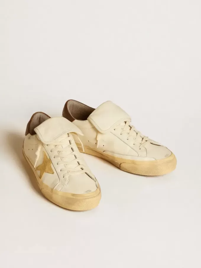 Herren-Super-Star LTD aus Nappaleder mit Wildlederstern und brauner Fersenlasche Herren-Super-Star LTD aus Nappaleder mit Wildlederstern und brauner Fersenlasche