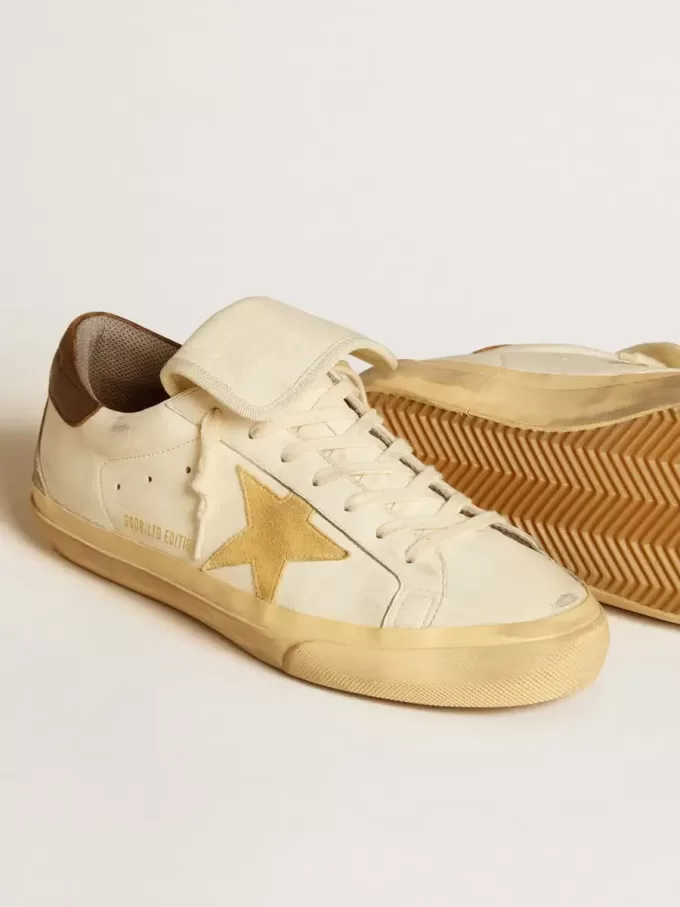 Herren-Super-Star LTD aus Nappaleder mit Wildlederstern und brauner Fersenlasche Herren-Super-Star LTD aus Nappaleder mit Wildlederstern und brauner Fersenlasche