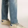 Herren-Super-Star LTD aus Nubukleder mit weißem Lederstern und blauer Fersenlasche Herren-Super-Star LTD aus Nubukleder mit weißem Lederstern und blauer Fersenlasche