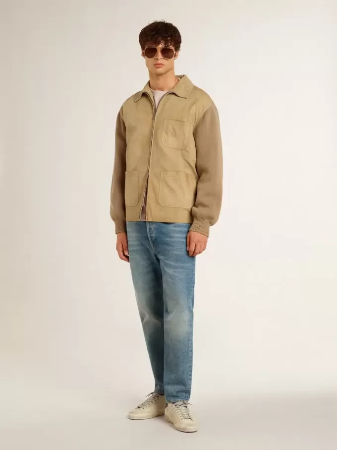 Herren-Super-Star LTD aus Nubukleder mit weißem Lederstern und blauer Fersenlasche Herren-Super-Star LTD aus Nubukleder mit weißem Lederstern und blauer Fersenlasche