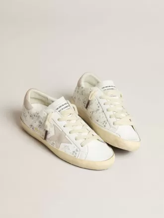 Herren-Super-Star LTD CNY aus weißem Leder mit Schriftzug auf dem Obermaterial