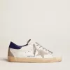 Herren-Super-Star mit Wildlederstern und blauer Fersenlasche Herren-Super-Star mit Wildlederstern und blauer Fersenlasche