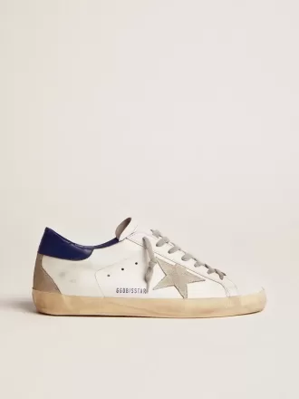 Herren-Super-Star mit Wildlederstern und blauer Fersenlasche