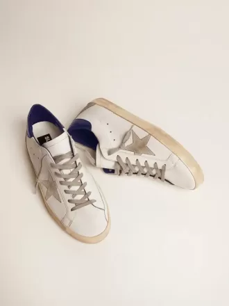 Herren-Super-Star mit Wildlederstern und blauer Fersenlasche