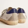 Herren-Super-Star mit Wildlederstern und blauer Fersenlasche Herren-Super-Star mit Wildlederstern und blauer Fersenlasche