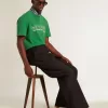 Herren-Superstar aus weißem Leder mit mitternachtsblauem Canvas-Stern und tabakfarbenem Leder-Fersenriemen