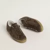Herren-Superstar mit Stern und Fersenlasche aus braunem Leder in Used-Optik