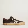 Herren-Superstar Penstar aus braunem Wildleder mit Platinstern