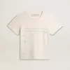Herren-T-Shirt aus altweißer Baumwolle mit Print und Stickerei Herren-T-Shirt aus altweißer Baumwolle mit Print und Stickerei