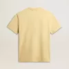 Herren-T-Shirt aus Baumwolle in Hellgelb mit verblasstem Schriftzug Herren-T-Shirt aus Baumwolle in Hellgelb mit verblasstem Schriftzug