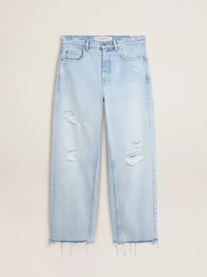 Herrenhose aus Denim mit Used-Effekt Herrenhose aus Denim mit Used-Effekt