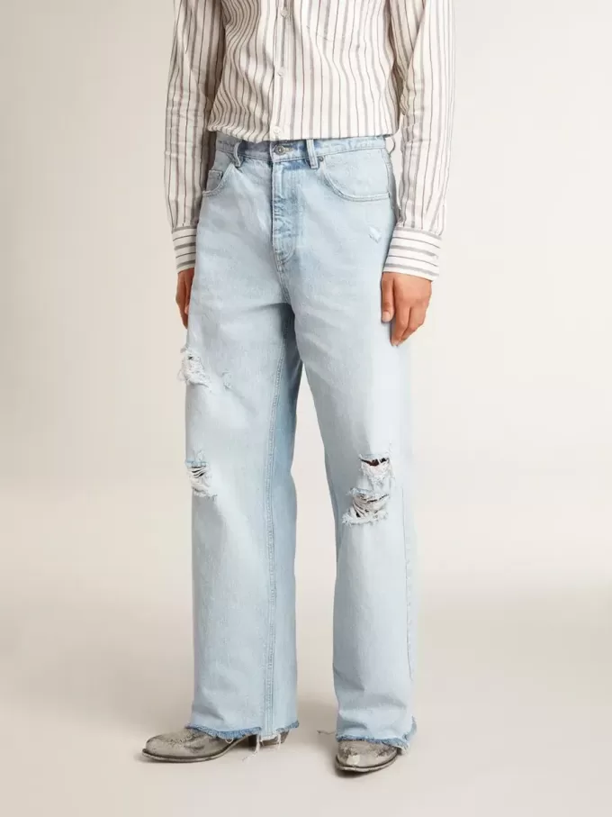 Herrenhose aus Denim mit Used-Effekt Herrenhose aus Denim mit Used-Effekt