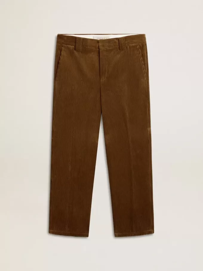 Herrenhose aus dunkelolivfarbenem Cord Herrenhose aus dunkelolivfarbenem Cord