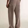 Herrenhose aus Wollmischung in Hellbraun mit Mikro-Chevron-Muster