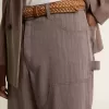 Herrenhose aus Wollmischung in Hellbraun mit Mikro-Chevron-Muster