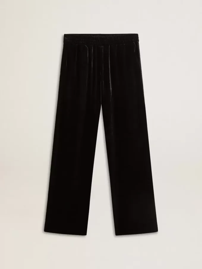 Herrenhose in schwarzem Samtoptik Herrenhose in schwarzem Samtoptik