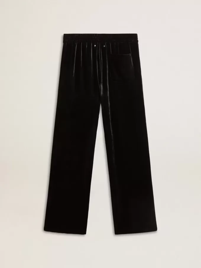 Herrenhose in schwarzem Samtoptik Herrenhose in schwarzem Samtoptik