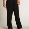 Herrenhose mit weitem Bein aus dunkelblauer Wolle