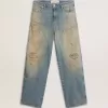 Herrenjeans im Used-Look mit Sandwaschung