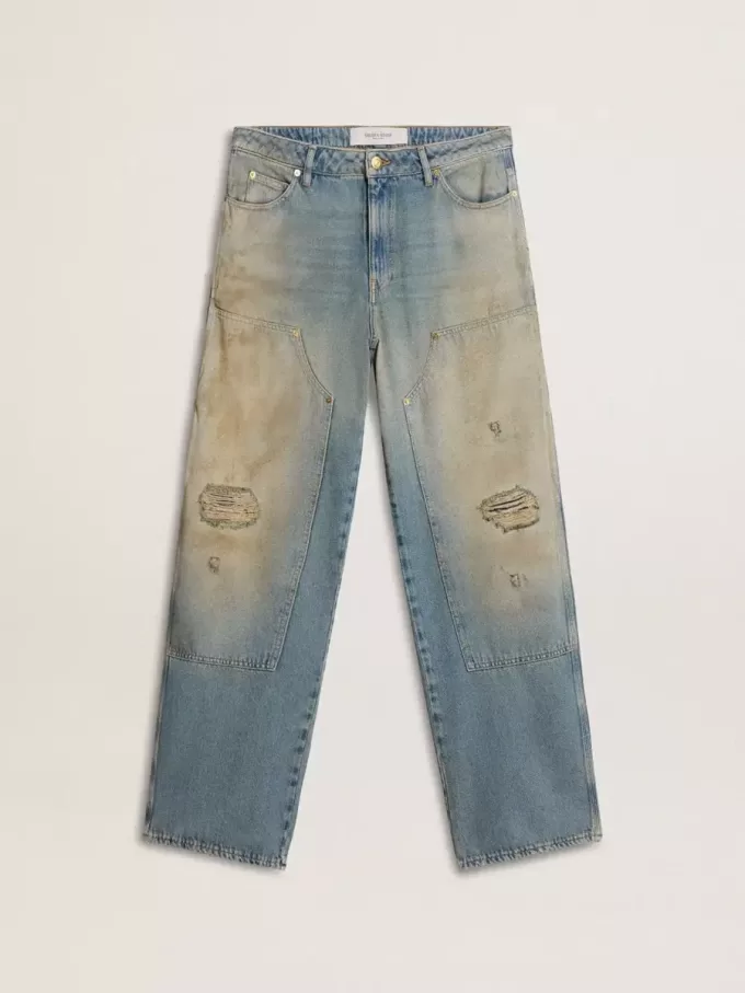 Herrenjeans im Used-Look mit Sandwaschung