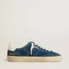 Herrenmodell Soul Star aus blauem Wildleder mit weißer Lederferse Herrenmodell Soul Star aus blauem Wildleder mit weißer Lederferse