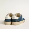 Herrenmodell Soul Star aus blauem Wildleder mit weißer Lederferse Herrenmodell Soul Star aus blauem Wildleder mit weißer Lederferse