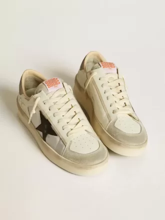 Herrenmodell Stardan aus Leder und Nylon mit schwarzem Lederstern und Fersenlasche aus Nubukleder