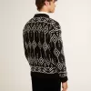 Herrenpullover aus Wollmischung mit Rundhalsausschnitt und Jacquard-Argyle-Muster Herrenpullover aus Wollmischung mit Rundhalsausschnitt und Jacquard-Argyle-Muster