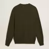 Herrenpullover mit Rundhalsausschnitt aus militärgrüner Baumwolle Herrenpullover mit Rundhalsausschnitt aus militärgrüner Baumwolle