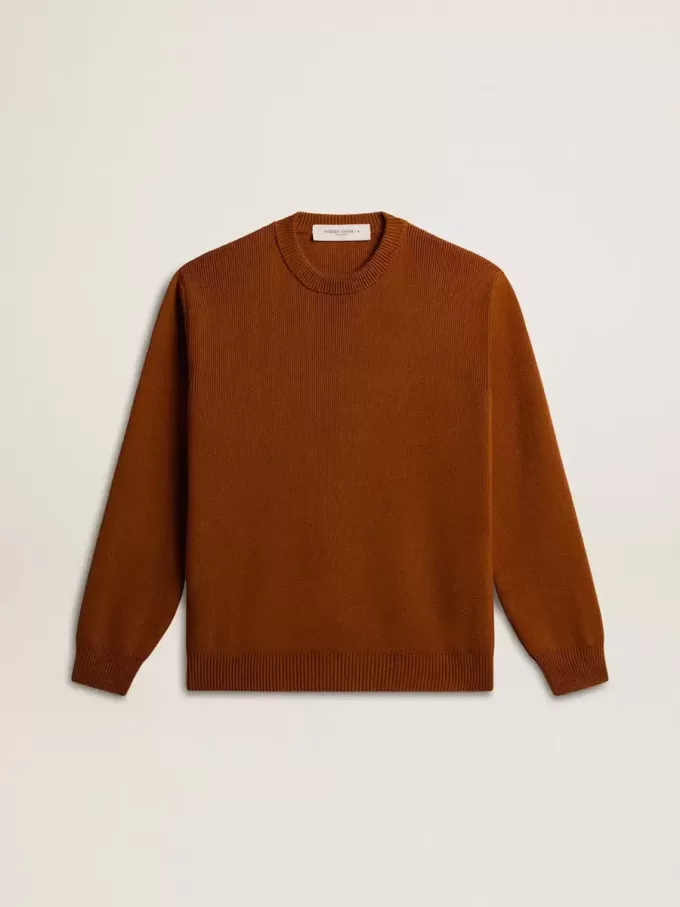 Herrenpullover mit Rundhalsausschnitt und Logo auf der Rückseite Herrenpullover mit Rundhalsausschnitt und Logo auf der Rückseite