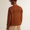 Herrenpullover mit Rundhalsausschnitt und Logo auf der Rückseite Herrenpullover mit Rundhalsausschnitt und Logo auf der Rückseite