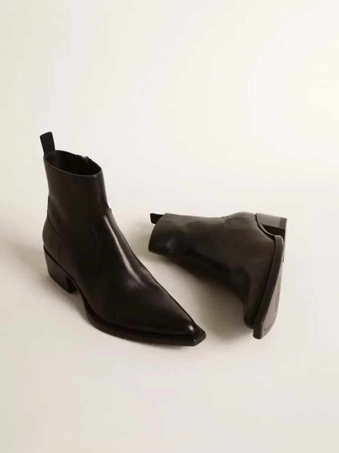 Herrenstiefel Debbie aus schwarzem Leder